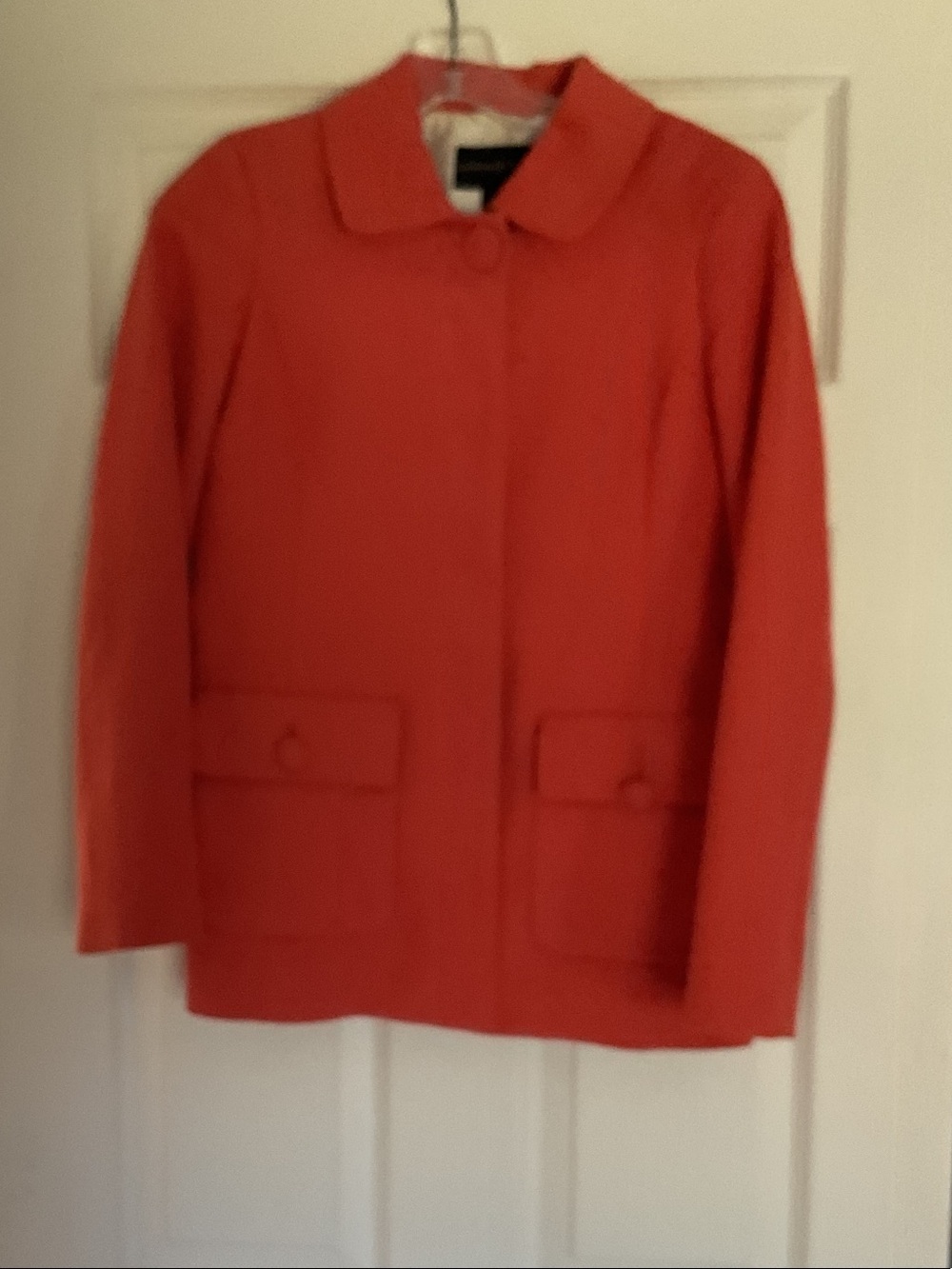 Orange Button-Front Coat